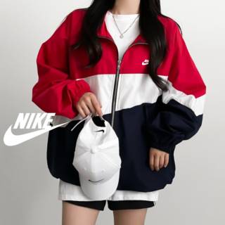 나이키 사선 배색 집업 바람막이
