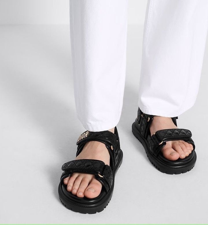 디올-블랙-퀼트-까나쥬-샌들-센들-명품 레플리카 미러 SA급