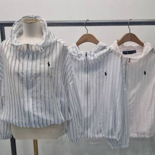 폴로 스트라이프 후드 바람막이